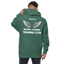 Load image into Gallery viewer, Before / Sunrise Training club  Unisex fleece zip up hoodie
