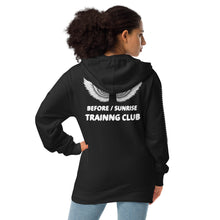 Load image into Gallery viewer, Before / Sunrise Training club  Unisex fleece zip up hoodie
