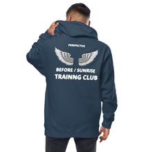 Load image into Gallery viewer, Before / Sunrise Training club  Unisex fleece zip up hoodie
